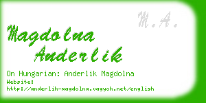 magdolna anderlik business card